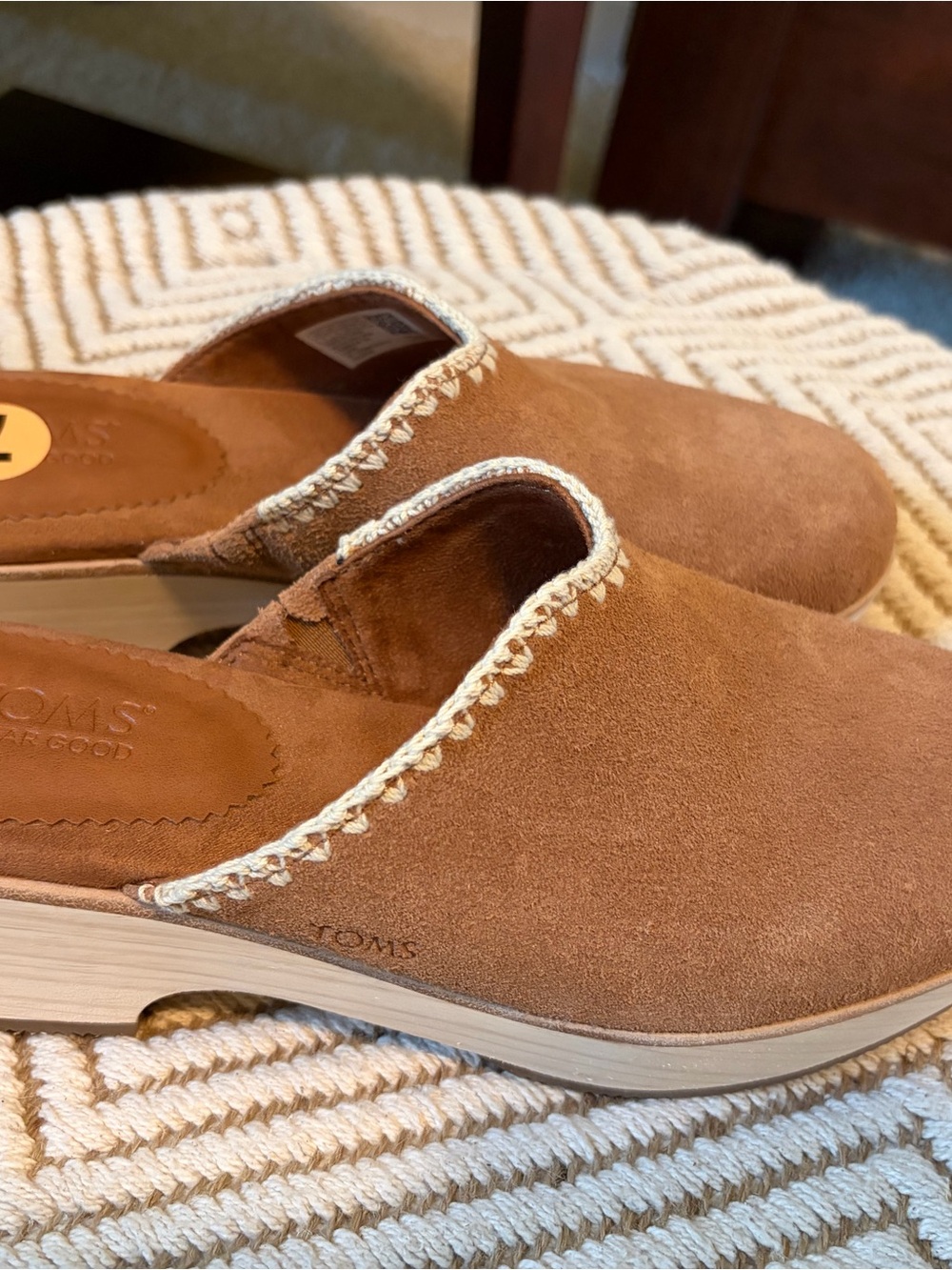 TOMS Suede wooden sole Deco Clog